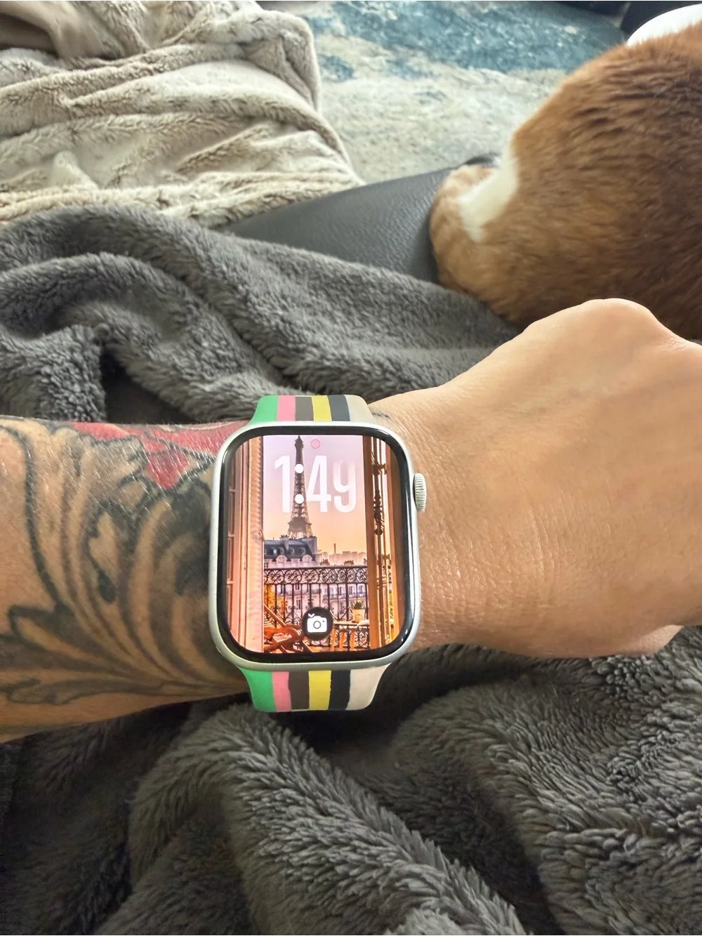 Multicolor Silicone Smartwatch Band with Silver Case